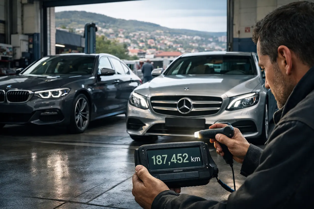 Mercedes-Benz E klasa ili BMW Serija 5: premium limuzina kada kilometraža odlučuje
